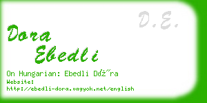 dora ebedli business card